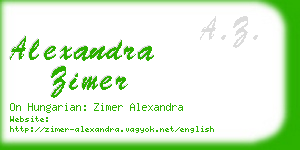 alexandra zimer business card